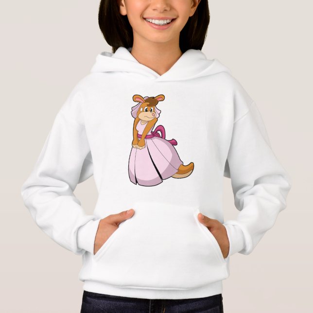 Camiseta Canguru como Noiva com Vestido de Noiva (Frente)