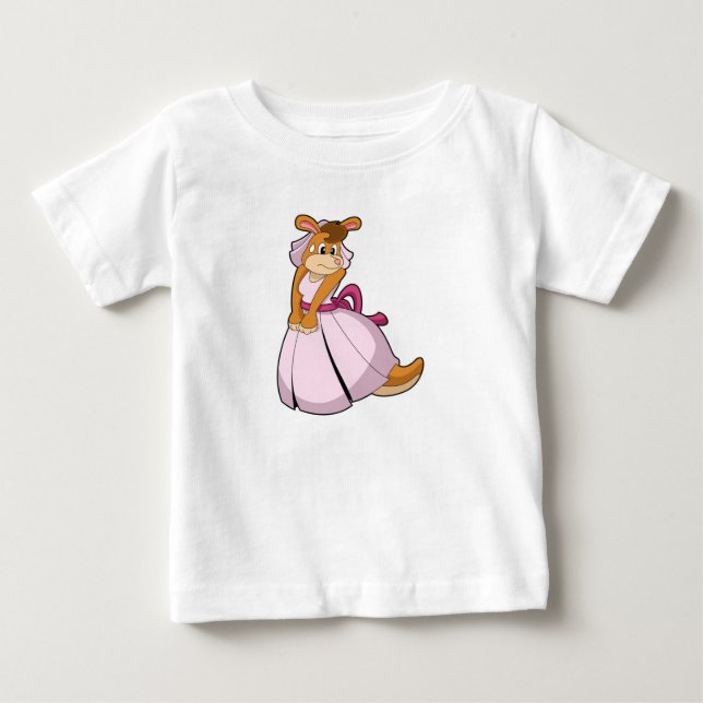 Camiseta Canguru como Noiva com vestido de noiva (Frente)