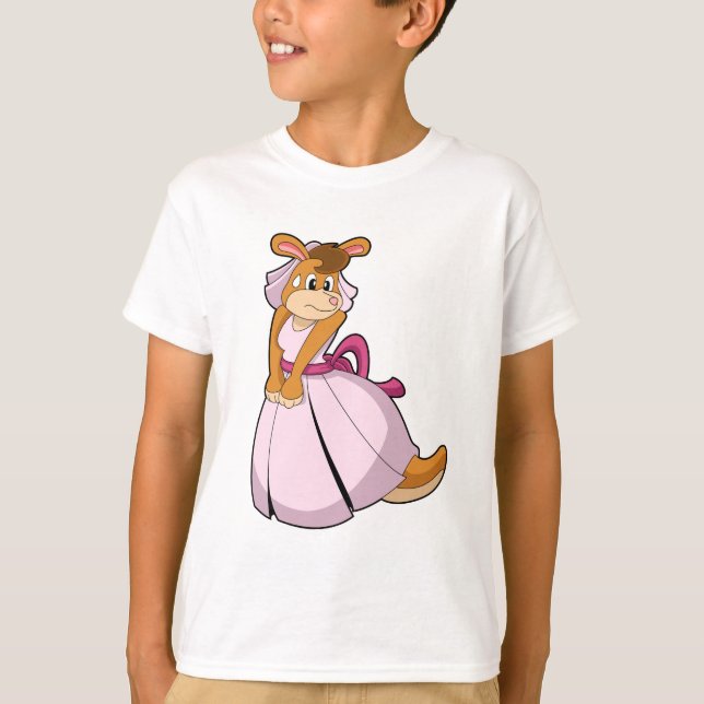 Camiseta Canguru como Noiva com Vestido de Noiva (Frente)