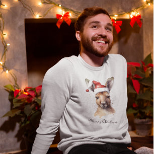 Camiseta Canguru de Natal, personalizável