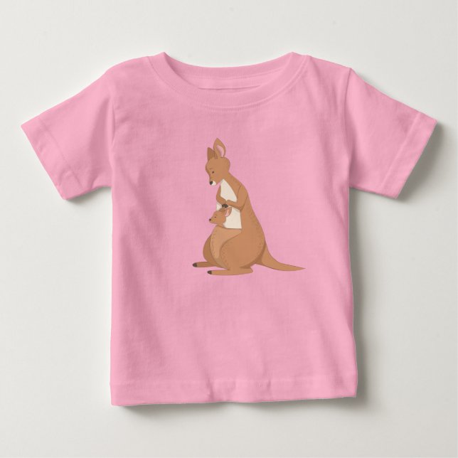 Camiseta Canguru Mãe Com Bebê (Frente)