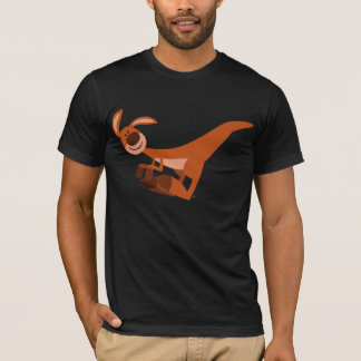 Camiseta Canguru Saltitante de Desenho Fofo