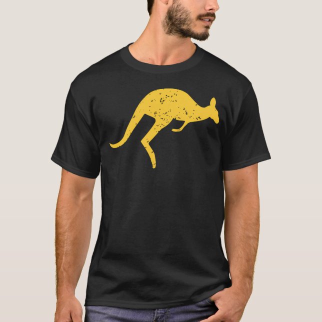 Camiseta Canguru Vintage Austrália Aussie Roo (Frente)