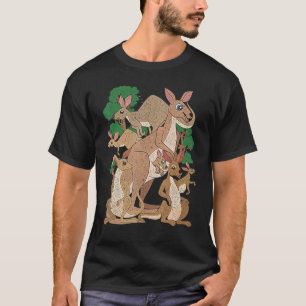 Camiseta Cangurus Austrália Animal Árvores Aussie Canguru