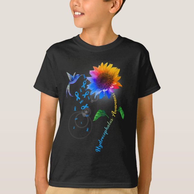 Camiseta Cânhamo Azul Girassol (Frente)