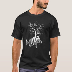 Camiseta Cânhamo Gráfico de Árvore Peixe Sheepshead 1