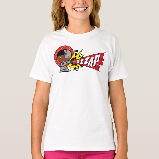 Camiseta Canhão Cibernético de Chibi Cyborg (Frente)