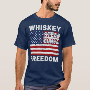 Camiseta canhões de uísque e liberdade