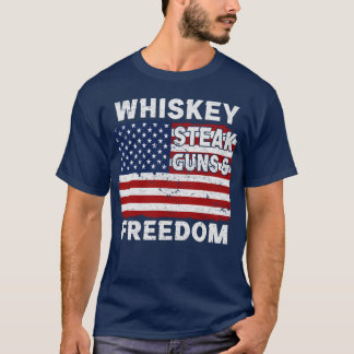 Camiseta canhões de uísque e liberdade