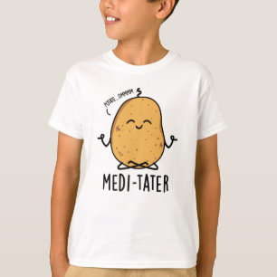 Camiseta Canhoto de batata meditante de batata mediano