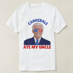 Camiseta Canibais Engraçados Comem Meu Tio Biden Vinatge