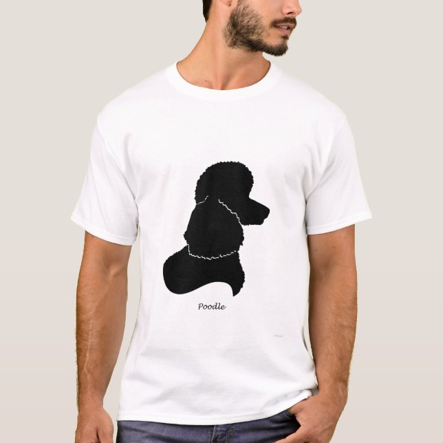 Camiseta Caniche - silhueta preta (Frente)