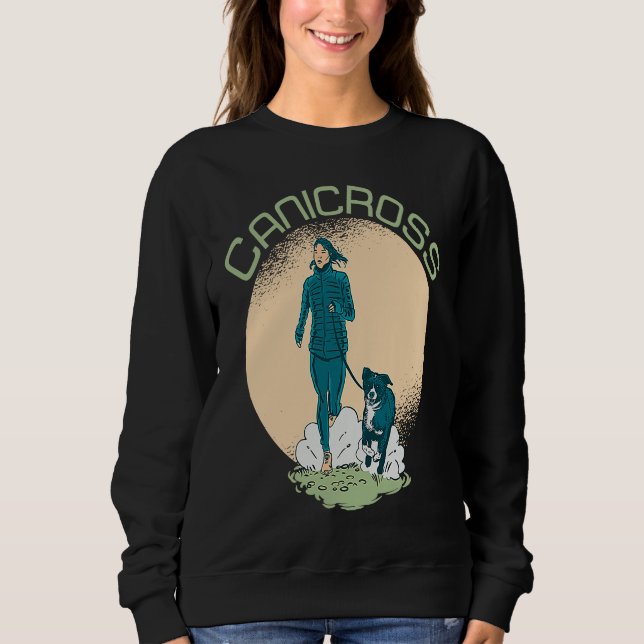 Camiseta Canicross Run Running Dog Exercise Workout Sport (Frente)