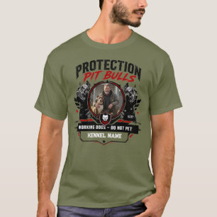 Camiseta Canil Personalizado para Pit Bull - Foto & Nome Pe