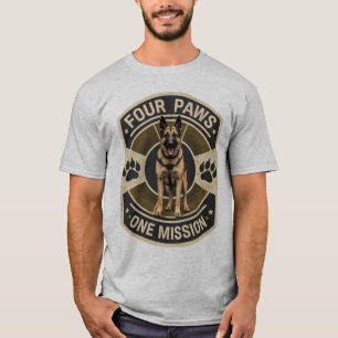 Camiseta Canina de Trabalho Quatro Patas Uma Missã