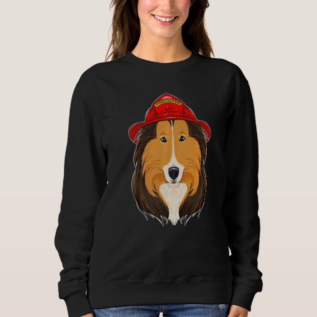 Camiseta Canine Handler I Fireman Dog I Bombeiro Collie (Frente)