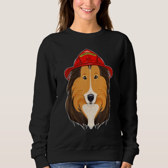 Camiseta Canine Handler I Fireman Dog I Bombeiro Collie (Frente)