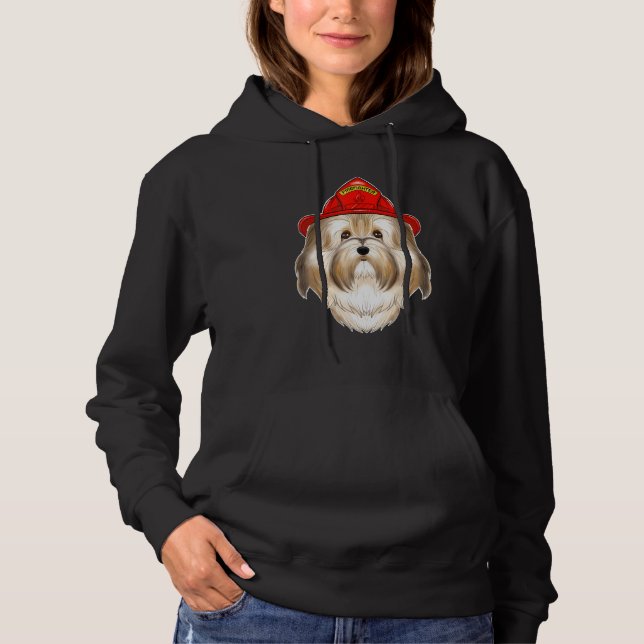 Camiseta Canine Handler I Fireman Dog I Bombeiro Havanes (Frente)