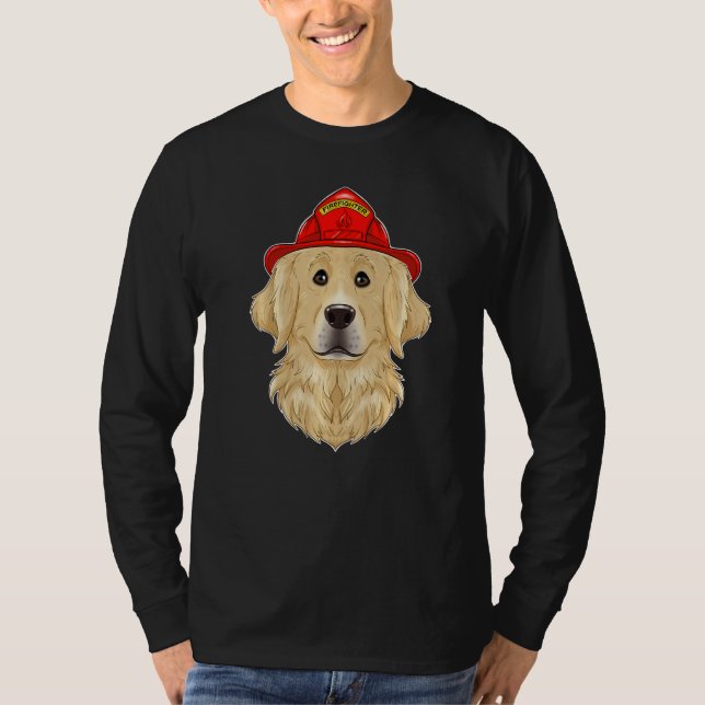 Camiseta Canine Handler I Fireman Dog I Bombeiro Ouro (Frente)