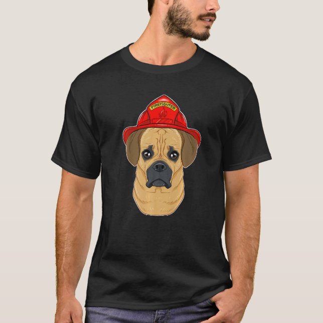 Camiseta Canine Handler I Fireman Dog I Bombeiro Pugger (Frente)