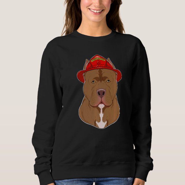 Camiseta Canine Handler I Fireman Dog I Firefighter Pitbull (Frente)