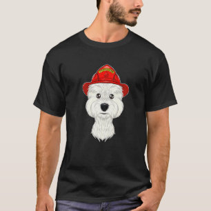 Camiseta Canine I Fireman Dog I Bombeiro West Highland T