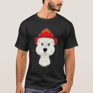Camiseta Canine I Fireman Dog I Bombeiro West Highland T