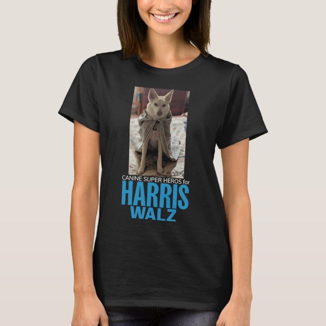 Camiseta Canine Super Heros para Harris/Walz (Frente)