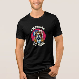 Camiseta Canino Americano - Design do Guerreiro Bulldog Pat
