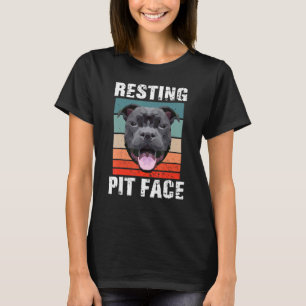 Camiseta Canino Pitbull Ponta De Descolagem Enfrentada