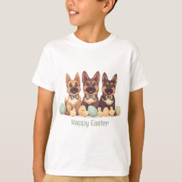 Camiseta Caninos do German shepherd do felz pascoa