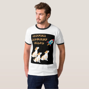 Camiseta Caninos Espaciais Prontos Para Elevação Explorando