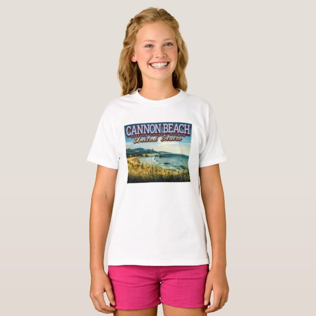 CAMISETA CANNON BEACH - HAYSTACK ROCK - OREGON EUA (Frente Completa)