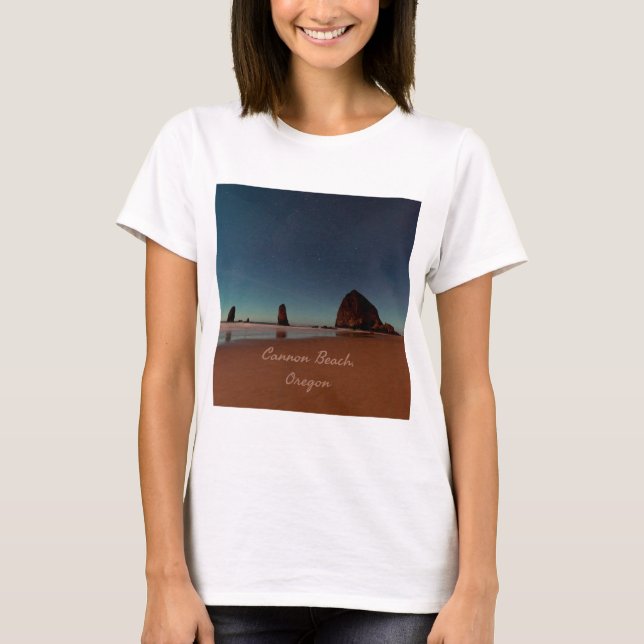 Camiseta Cannon Beach Oregon Haystack Rock (Frente)