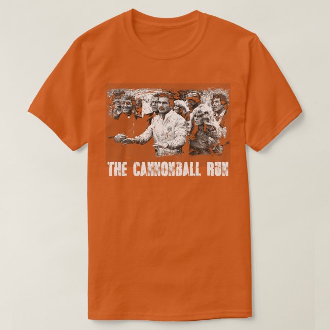 Camiseta Cannonball Capers Burt Reynolds Lidera A Cruz Co (Frente do Design)
