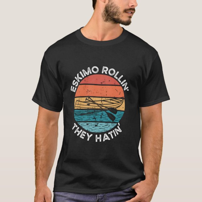 Camiseta Canoa com Impressão nas Costas Eskimo Rollin 'They (Frente)