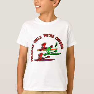 Camiseta Canoa do caiaque - pás bem com outro