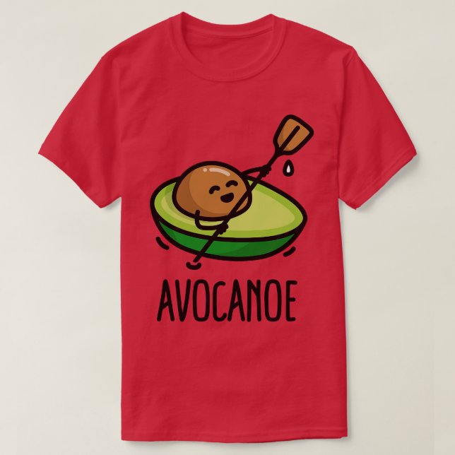 Camiseta Canoa engraçada Avocanoe canoagem abacatada (Frente do Design)
