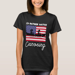 Camiseta Canoagem Americana de Bandeira I'd Preferencialmen