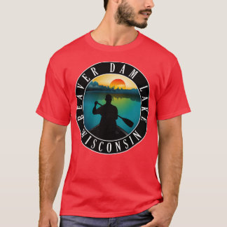 Camiseta Canoagem de Beaver Dam Lake Wisconsin