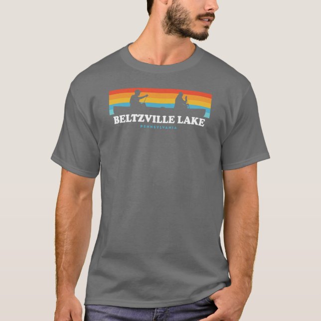 Camiseta Canoagem de Beltzville Lake Pennsylvania (Frente)