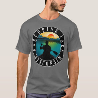 Camiseta Canoagem de Porcupine Lake Wisconsin