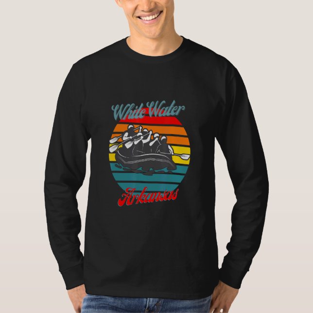 Camiseta Canoagem de Rafa Branca de Arkansas Whitewater (Frente)