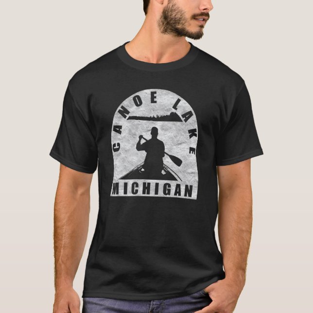 Camiseta Canoagem do Lago Canoagem em Michigan (Frente)