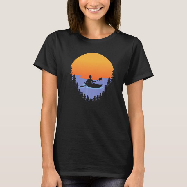 Camiseta Canoagem Lover Funny Kayaking Paddling Retro Kayak (Frente)