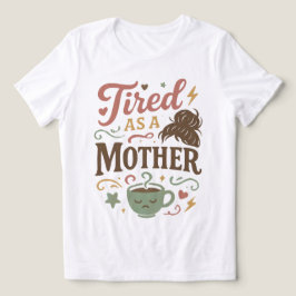 Camiseta Cansada como uma Mãe Retro Dia das Mães Presente p