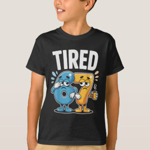 Camiseta Cansado Seis Sete 67 Fantasia Divertida Número Caf