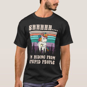 Camiseta Cansado Unicórnio Shhh que estou escondendo de Pes