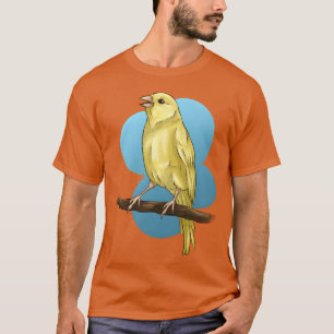 Camiseta Cantando Amigos de Pássaro Canário Amarelo