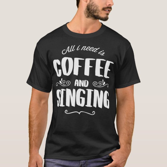 Camiseta Cantando e escalada de gato preto (Frente)